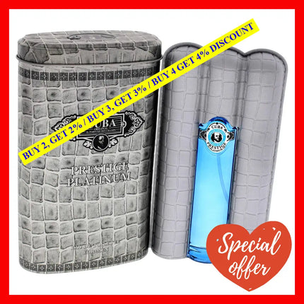 Cuba Prestige Platinum By For Men - 3 Oz Edt Spray