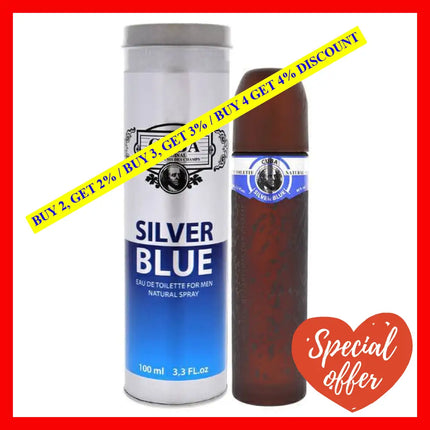 Cuba Silver Blue By For Men - 3.3 Oz Edt Spray