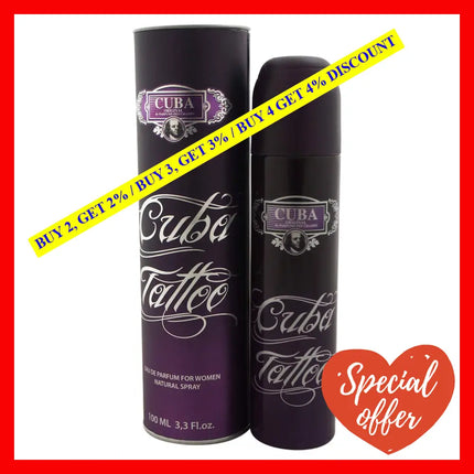 Cuba Tattoo By For Women - 3.3 Oz Edp Spray