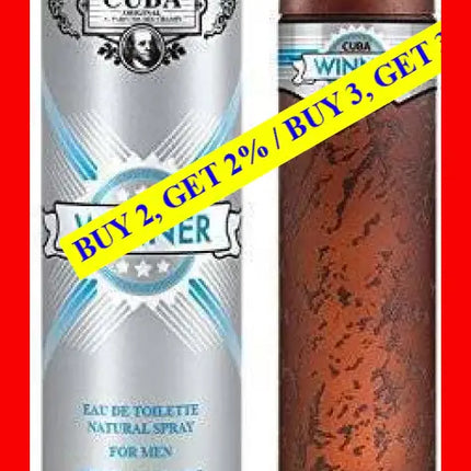 Cuba Winner By For Men - 3.3 Oz Edt Spray