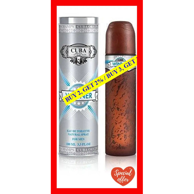 Cuba Winner By For Men - 3.3 Oz Edt Spray
