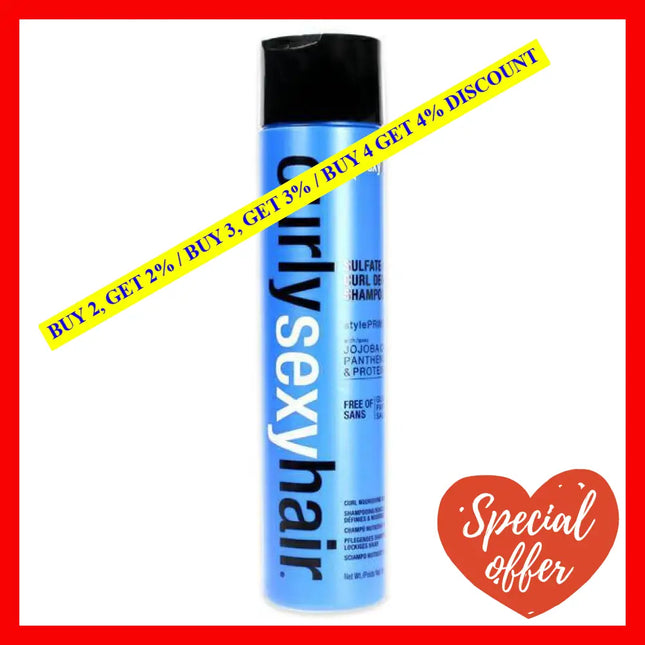 Curly Sexy Hair Color Safe Curl Defining Shampoo By For Unisex - 10.1 Oz