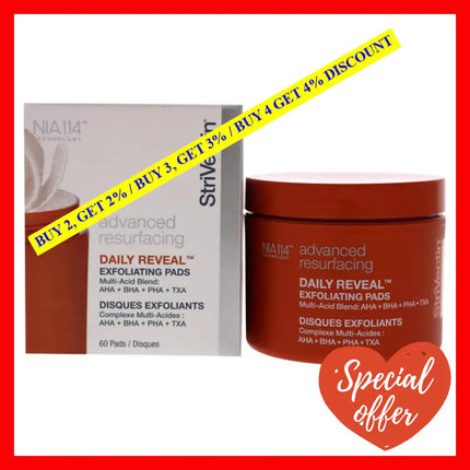 Daily Reveal Exfoliating Pads By Strivectin For Unisex - 60 Count