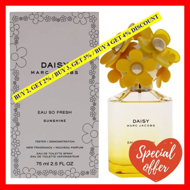 Daisy Eau So Fresh Sunshine By Marc Jacobs For Women - 2.5 Oz Edt Spray (Tester)