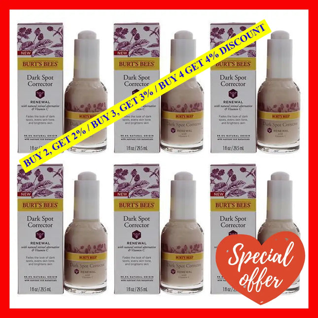 Dark Spot Corrector By Burts Bees For Unisex - 1 Oz Pack Of 6