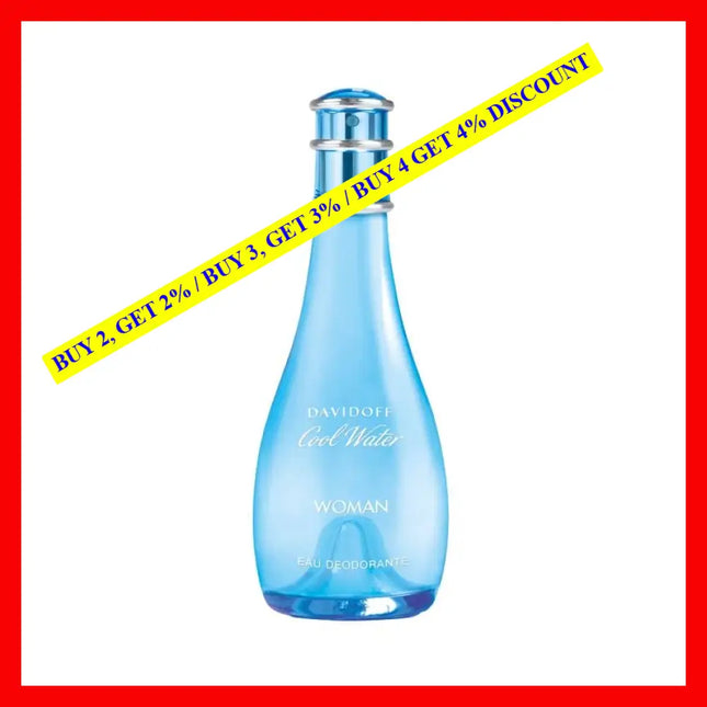Davidoff Cool Water Eau De Toilette For Women 3.4 Oz / 100 Ml