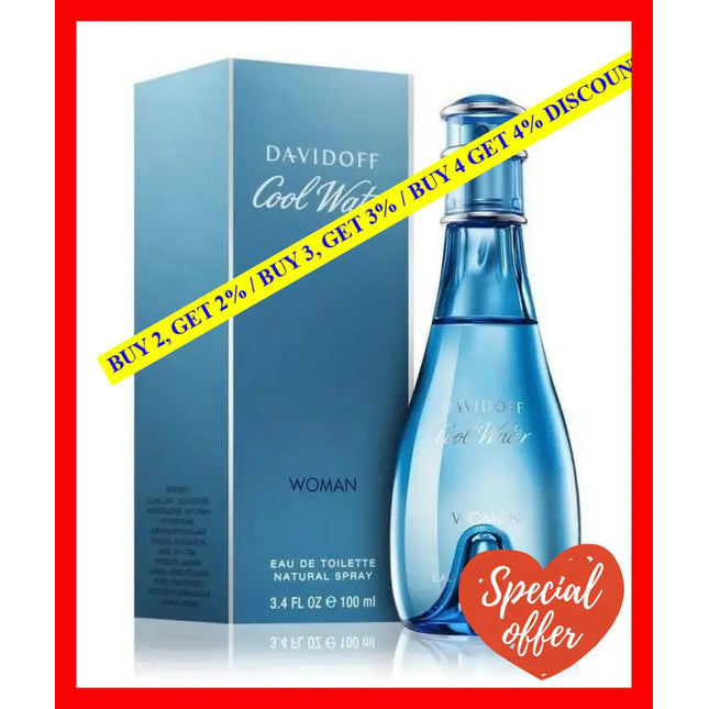 Davidoff Coolwater Edt Spray For Women 100Ml - 3414202011752