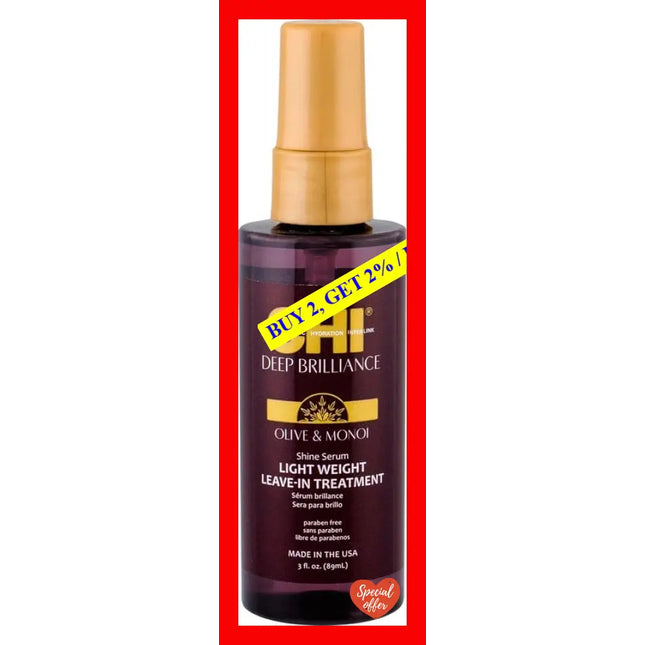 Deep Brilliance Shine Serum Lightweight Leave-In Treatment By Chi For Unisex - 3 Oz