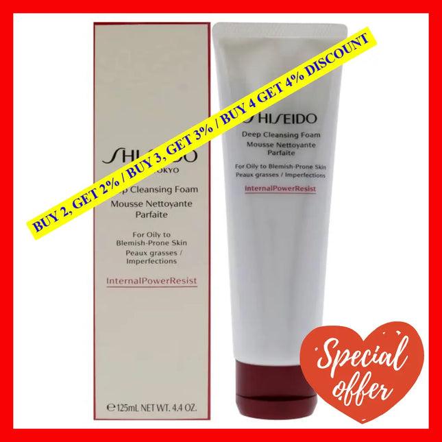 Deep Cleansing Foam By Shiseido For Women - 4.4 Oz Cleanser