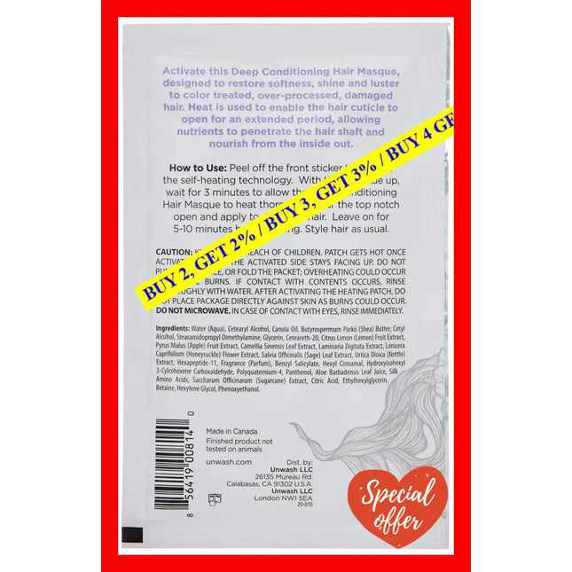 Deep Conditioning Hair Masque By Unwash For Unisex - 0.5 Oz