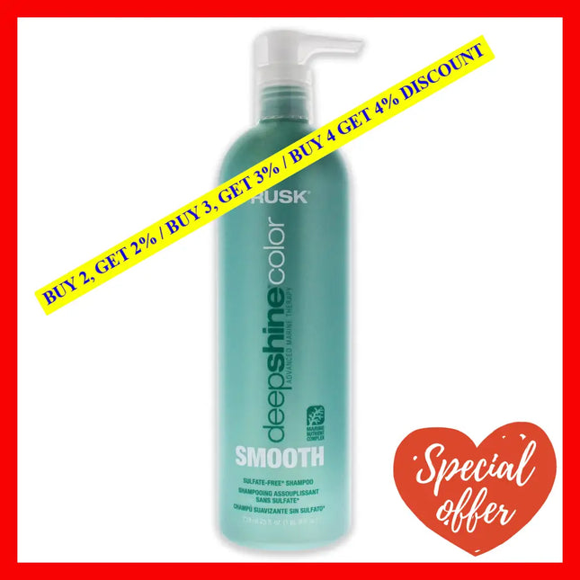 Deepshine Color Smooth Sulfate-Free Shampoo By Rusk For Unisex - 25 Oz