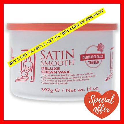 Deluxe Cream Wax By Satin Smooth For Women - 14 Oz