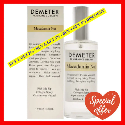 Demeter Cologne Spray For Women Macadamia Nut 4 Ounce
