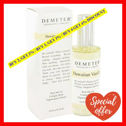 Demeter Hawaiian Vanilla Cologne Spray - 4 Oz For Women