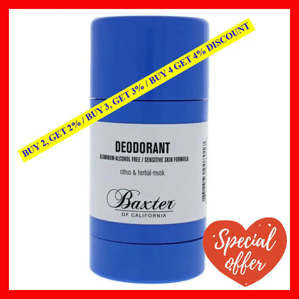 Deodorant - Citrus And Herbal-Musk By Baxter Of California For Men 2.65 Oz Stick