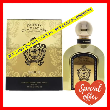 Derby Club House Gold By Armaf For Men - 3.4 Oz Edt Spray