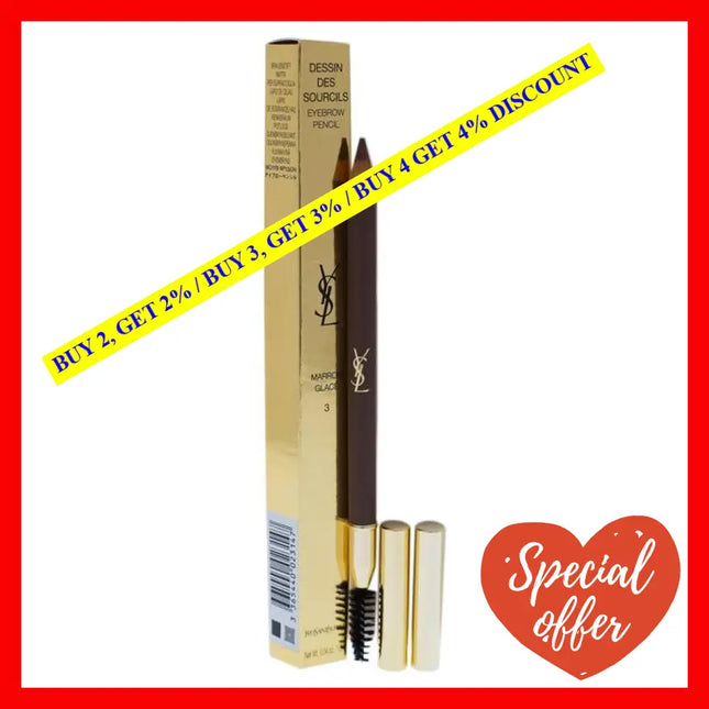Dessin Des Sourcils Eyebrow Pencil - 3 Glazed Brown By Yves Saint Laurent For Women 0.04 Oz