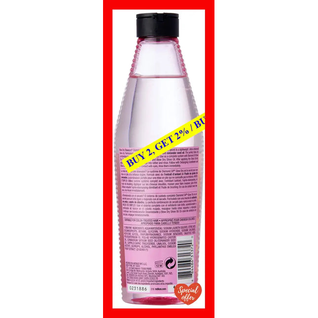 Diamond Oil Glow Dry Gloss Shampoo By Redken For Unisex - 10.1 Oz