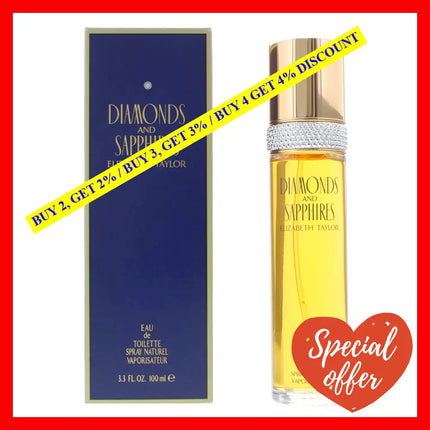 Diamonds And Sapphires By Elizabeth Taylor For Women - 3.3 Oz Edt Spray