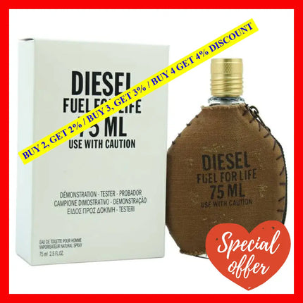 Diesel Fuel For Life Pour Homme By For Men - 2.5 Oz Edt Spray (Tester)