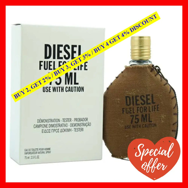 Diesel Fuel For Life Pour Homme By For Men - 2.5 Oz Edt Spray (Tester)