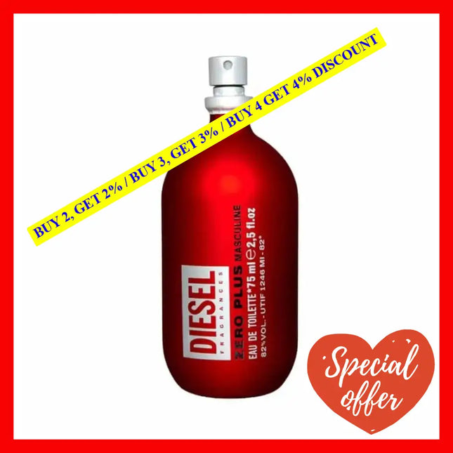 Diesel Zero Plus Masculine 2.5 Oz / 75 Ml Eau De Toilette For Men