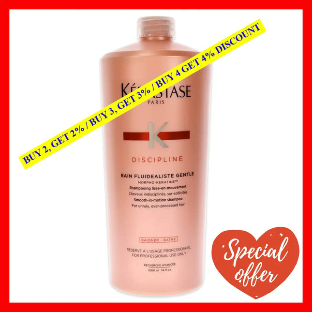 Discipline Bain Fluidealiste No Sulfates Smooth-In-Motion Shampoo By Kerastase For Unisex - 34 Oz