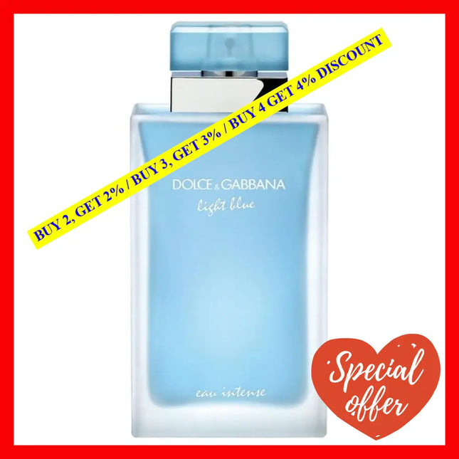 Dolce And Gabbana Light Blue Eau Intense De Parfum For Women 3.3 Oz / 100 Ml