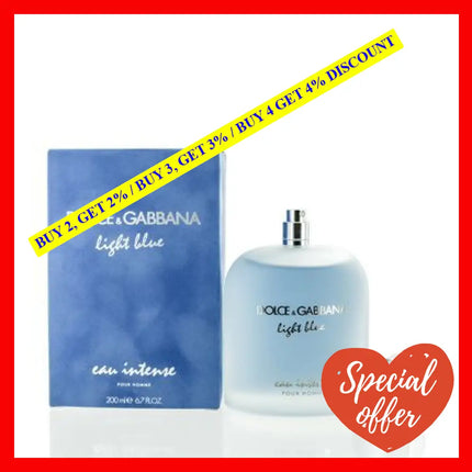 Dolce And Gabbana Light Blue Eau Intense Edp Spray 6.7 Oz (200 Ml) (Men)