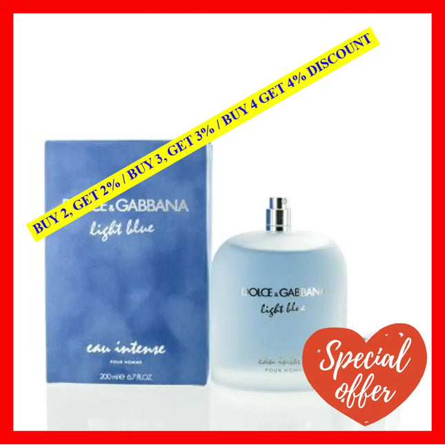 Dolce And Gabbana Light Blue Eau Intense Edp Spray 6.7 Oz (200 Ml) (Men)