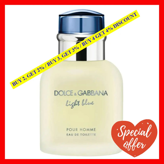 Dolce And Gabbana Light Blue For Men Edt Spray Eau De Toilette 1.3 Oz- 40Ml