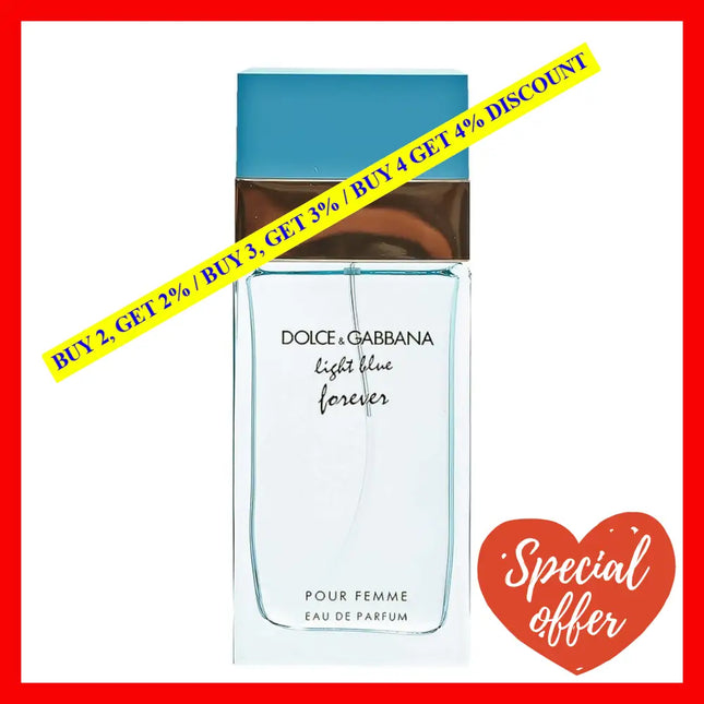 Dolce And Gabbana Light Blue Forever Eau De Parfum Spray For Women 3.4Oz-100Ml
