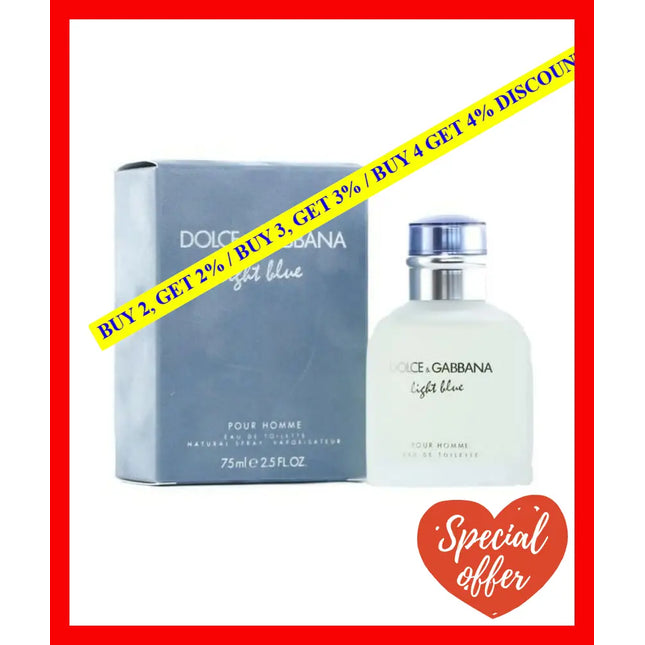Dolce & Gabbana Light Blue Pour Homme Edt Spray For Men 75Ml - 8057971180363