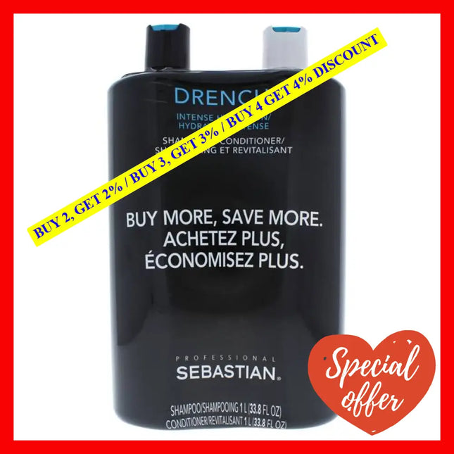Drench Moisturizing Kit By Sebastian For Unisex - 2 Pc 33.8 Oz Shampoo Conditioner