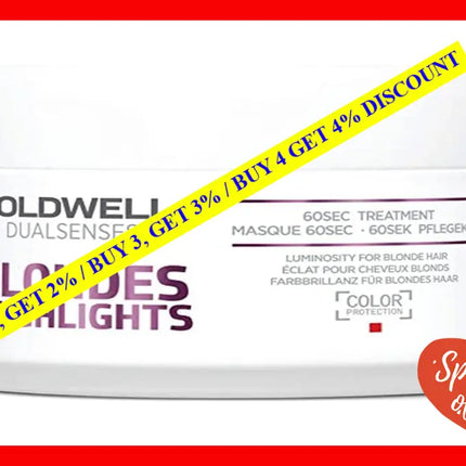 Dualsenses Blondes Highlights 60 Sec Treatment By Goldwell For Unisex - 6.7 Oz