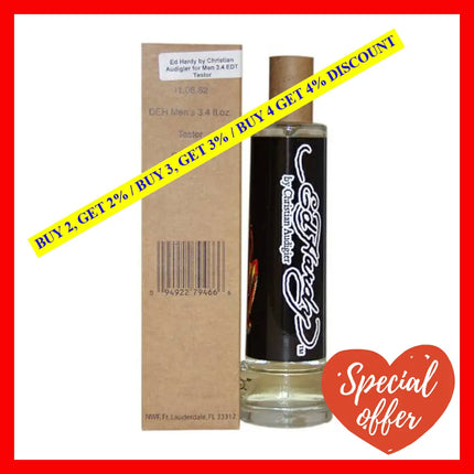 Ed Hardy By Christian Audigier For Men - 3.4 Oz Edt Spray (Tester)