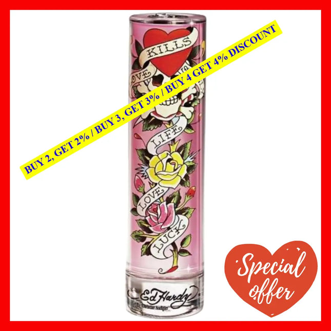 Ed Hardy Eau De Parfumand For Women 3.4 Oz / 100 Ml