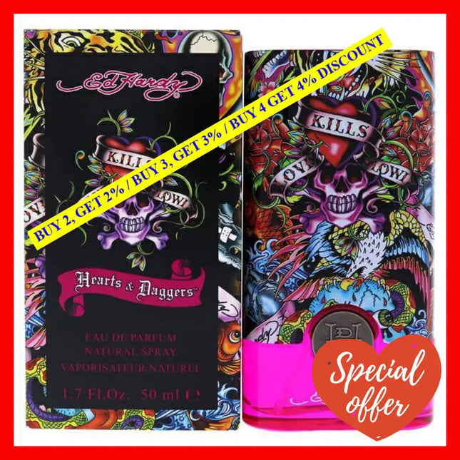 Ed Hardy Hearts And Daggers By Christian Audigier For Women - 1.7 Oz Edp Spray