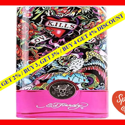 Ed Hardy Hearts Daggers By Christian Audigier For Women - 3.4 Oz Edp Spray