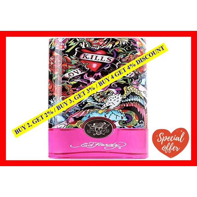 Ed Hardy Hearts Daggers By Christian Audigier For Women - 3.4 Oz Edp Spray