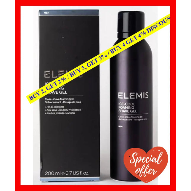 Elemis Ice Cool Foaming Shave Gel 200 Ml For Men (641628002139)