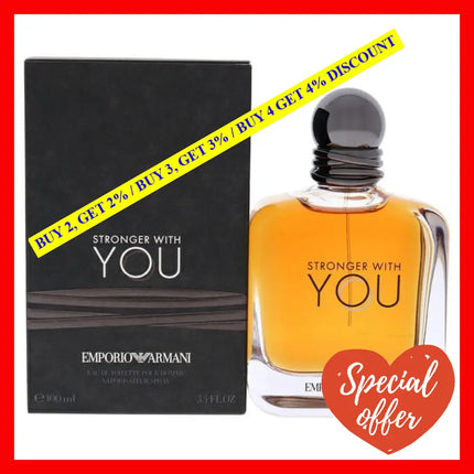 Emporio Armani Stronger With You By Giorgio For Men - 3.4 Oz Edt Spray