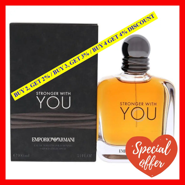 Emporio Armani Stronger With You By Giorgio For Men - 3.4 Oz Edt Spray