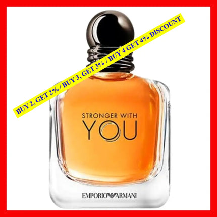 Emporio Armani Stronger With You Eau De Toilette For Men 3.4 Oz / 100 Ml