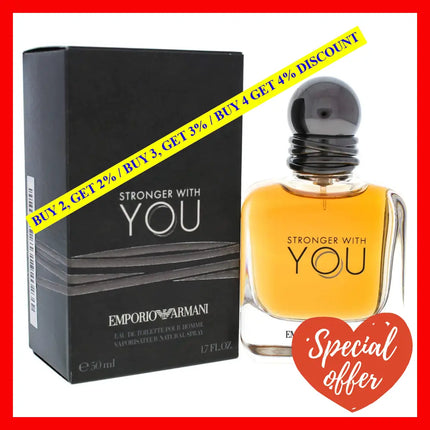Emporio Armani Stronger With You For Men Eau De Toilette Spray 1.7 Oz