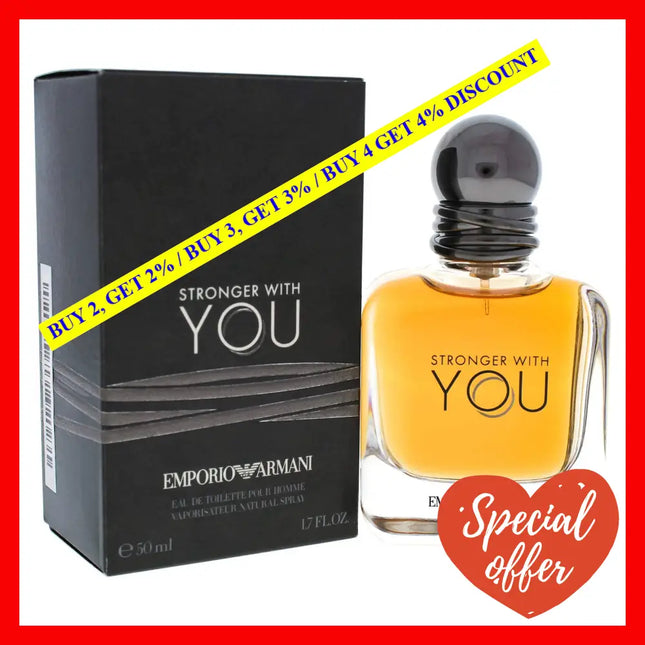 Emporio Armani Stronger With You For Men Eau De Toilette Spray 1.7 Oz