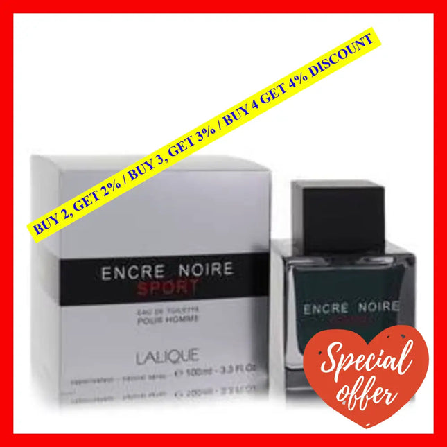 Encre Noire Sport By Lalique For Men - 3.3 Oz Edt Spray
