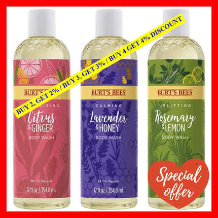 Energizing Citrus And Ginger Body Wash By Burts Bees For Women - 12 Oz