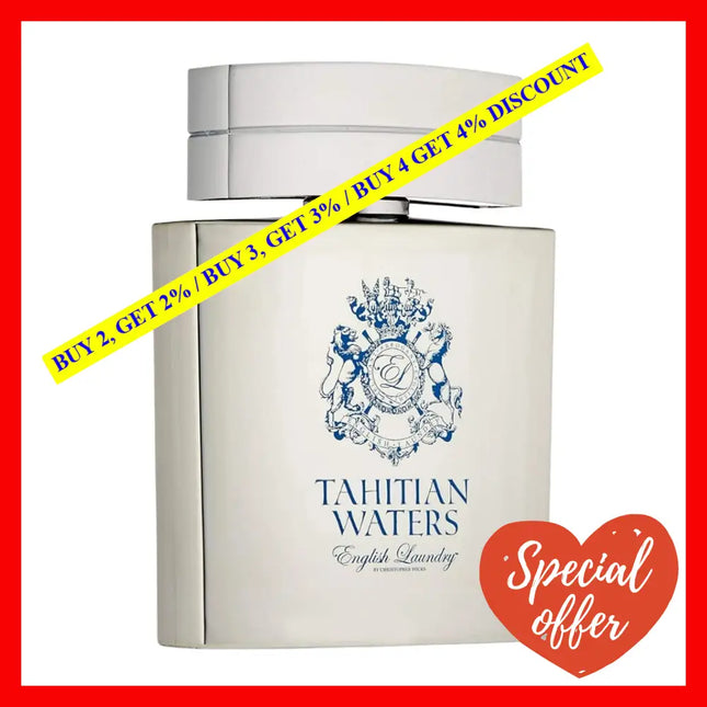 English Laundry Tahitian Waters Eau De Parfumand For Men 3.4 Oz / 100 Ml
