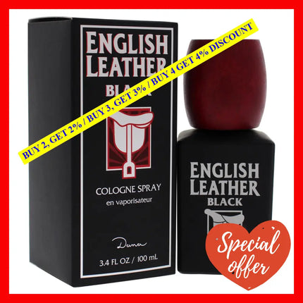English Leather Black By Dana For Men - 3.4 Oz Cologne Spray